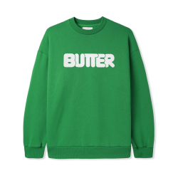 Butter Rounded Logo Crewneck, Grass