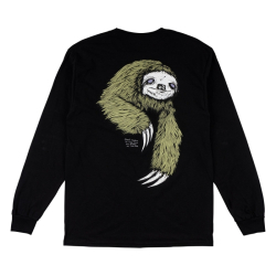 Welcome – Sloth Long Sleeve Tee – Black